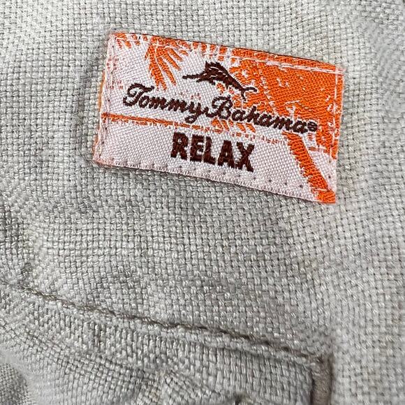Tommy Bahama Linen shorts men’s XXL cargo elastic waste w/ a drawstring, pockets - Picture 5 of 9